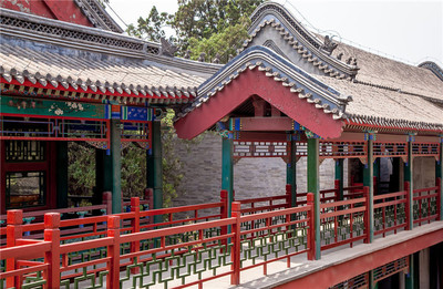 防腐木古建筑长廊工程承接-盛程园林-实木古建筑长廊
